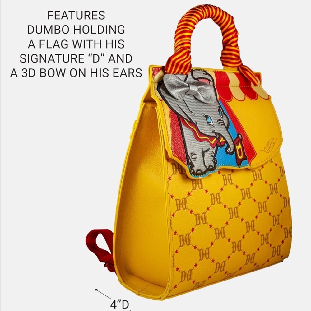 Disney Dumbo Danielle Nicole Mini Backpack, Monogram Small Handbag NWT​ - Picture 4 of 6
